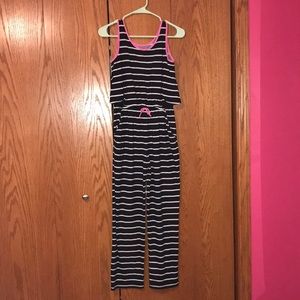 Black and white striped jumper